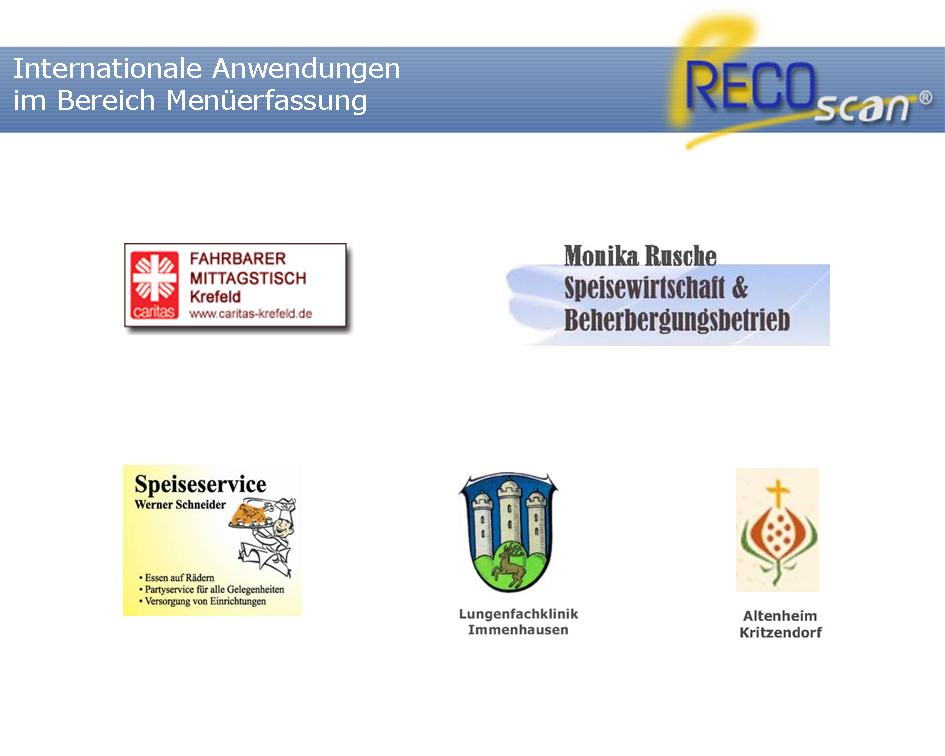 RECOscan Referenzen