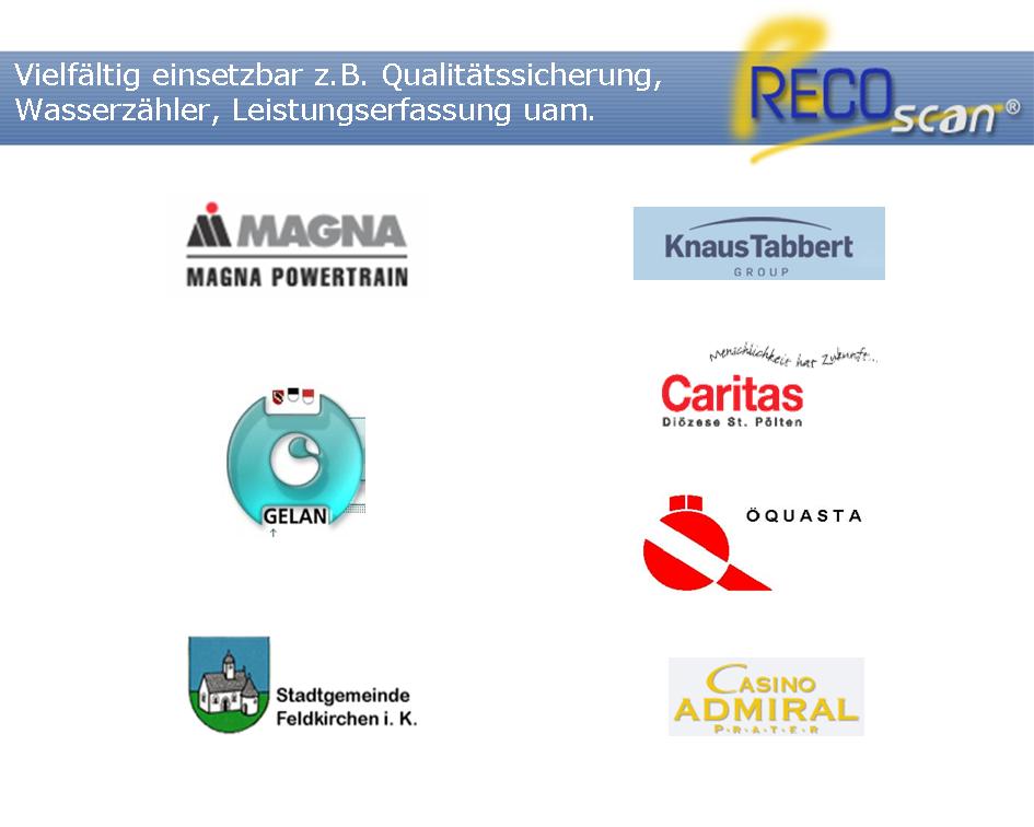 RECOscan Referenzen